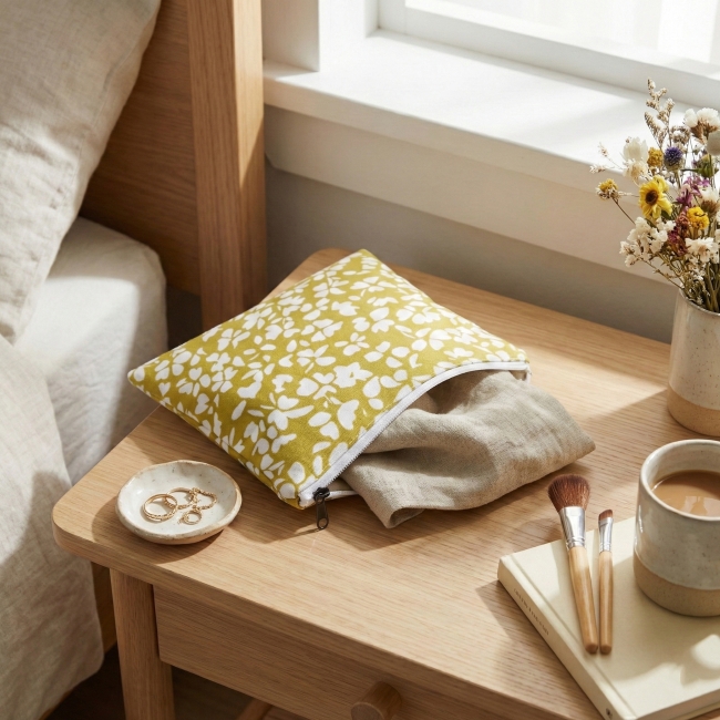 Trousse carré polyester recyclé 230g