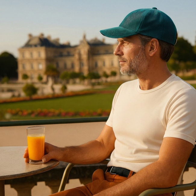 Casquette velours 6 pans