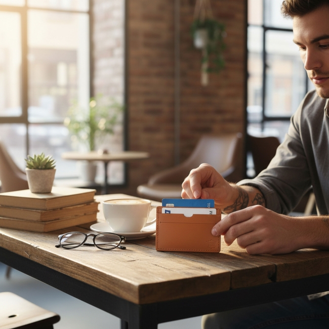 Porte-cartes cuir TINTIN