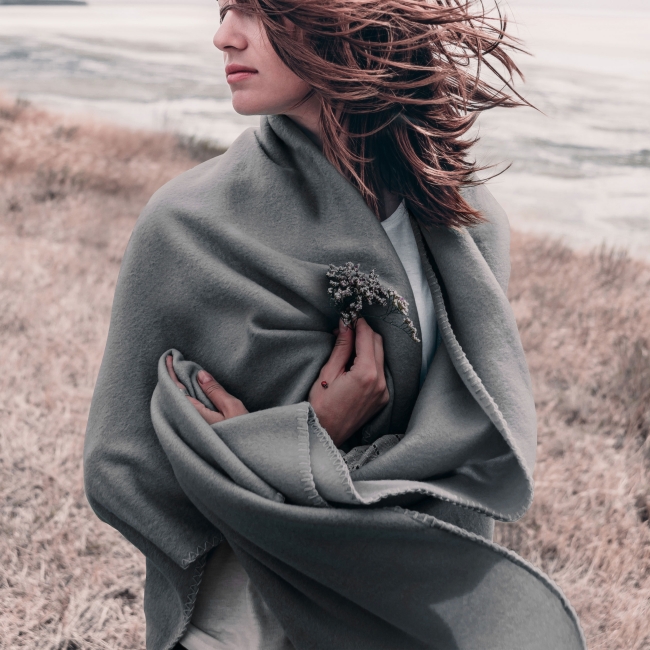 Plaid polyester recyclé 250g REPLAY