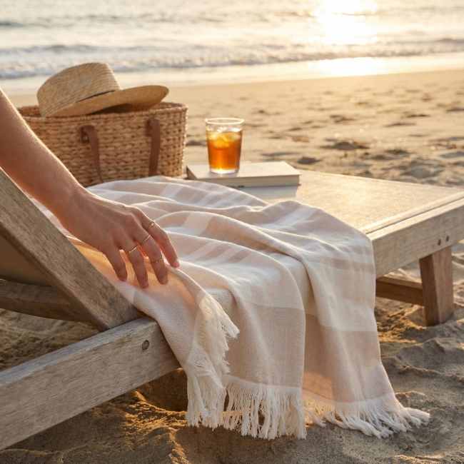 Fouta coton biologique 190g AXELINE