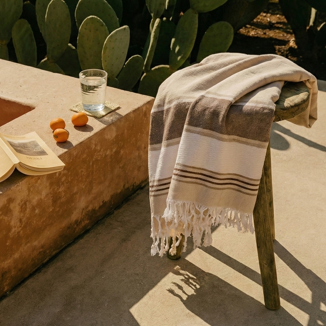 Fouta serviette bouclette MARINA