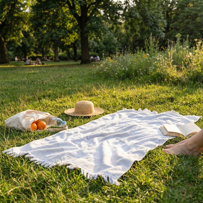Fouta serviette 100 x 160 cm 470g