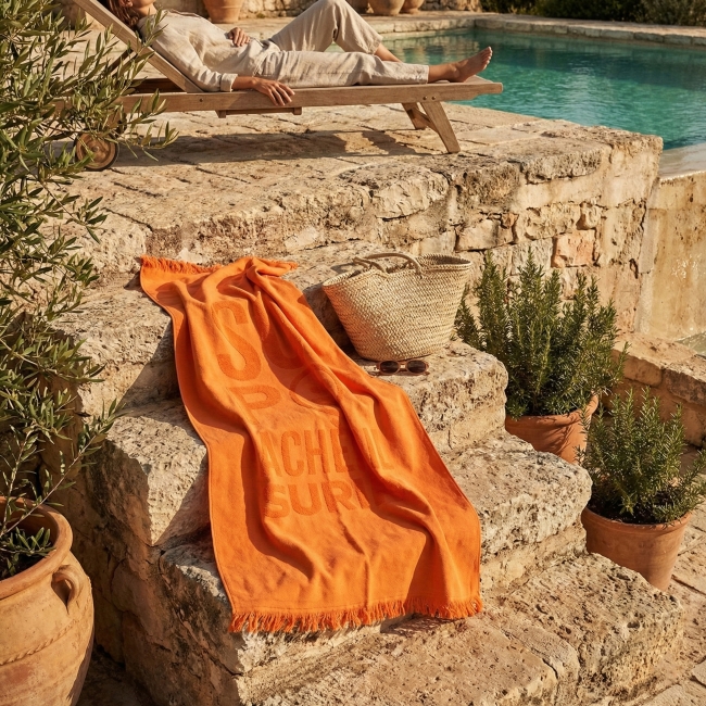Fouta serviette frangée 70 x 140 cm 450g