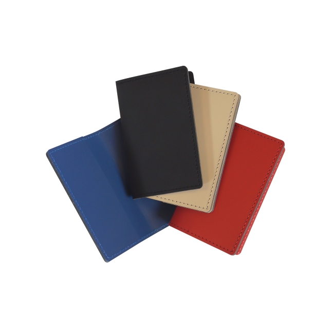 Porte-cartes double cuir régénéré