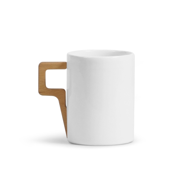 Mug céramique blanche brillante 330ml - LEA