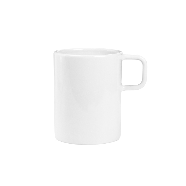 Mug céramique blanche brillante 330ml - LEA