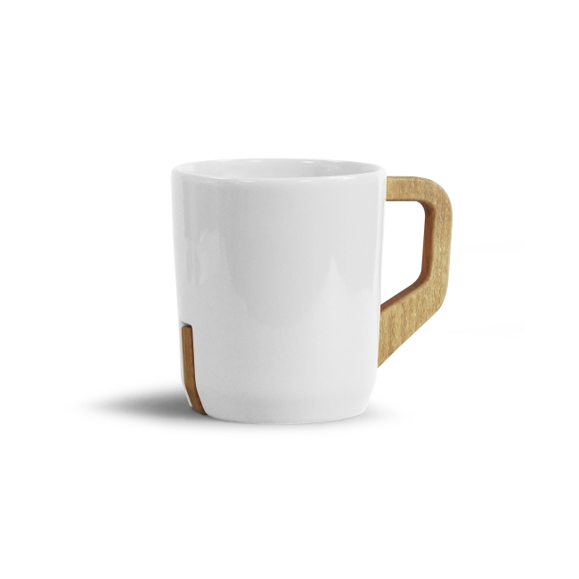 Mug céramique blanche brillante 320ml - TRISTAN