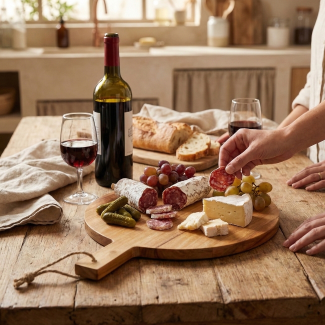 Planche bois ronde manche