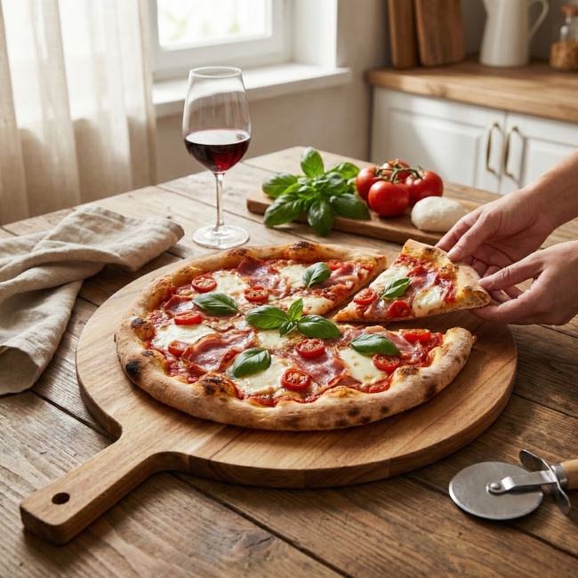 Planche bois ronde manche