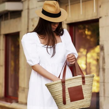 Panier moyen anses cuir