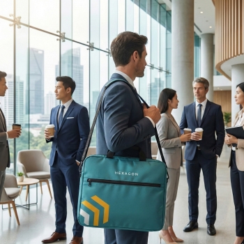 Besace business polyester recyclé 240g