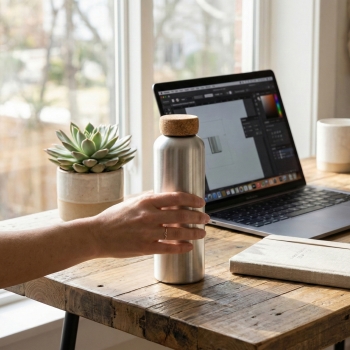 Bouteille aluminium recyclé 750ml