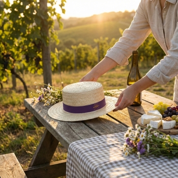 Chapeau paille blanche - CANOTIER