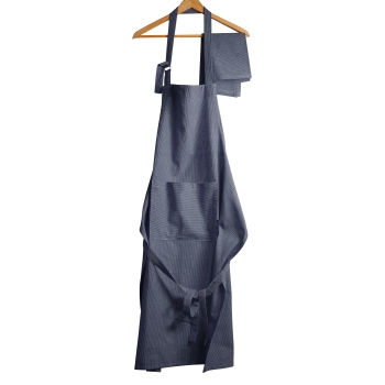 Set tablier et torchon coton bio 170g STRIPCOOK