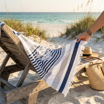 Fouta serviette 100 x 180 cm 470g