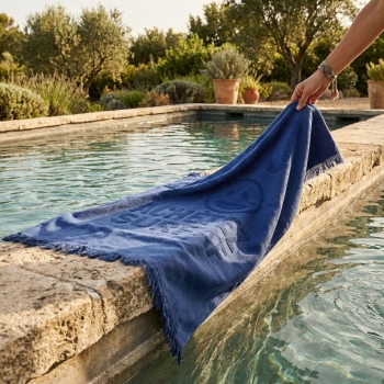 Fouta serviette frangée 100 x 160 cm 450g