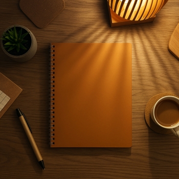 Cahier à spirale cuir régénéré