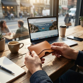 Porte-cartes 1 face cuir régénéré