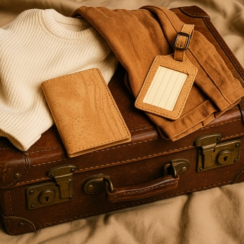 Porte-étiquette bagage liège