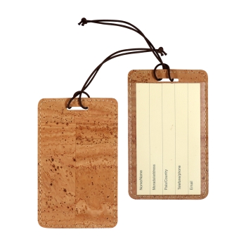 Porte-étiquette bagage liège