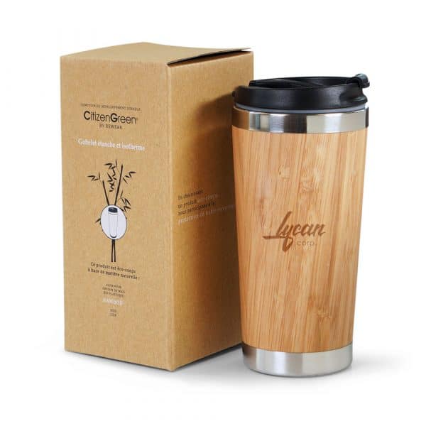 CGO1759 - Mug isotherme leakproof 410 ml WOOD YOU