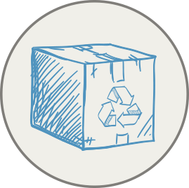 Éco-conçu à base de carton recyclé