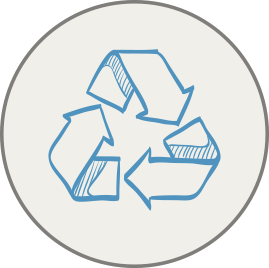Issu de matériaux recyclables